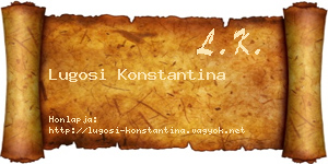 Lugosi Konstantina névjegykártya